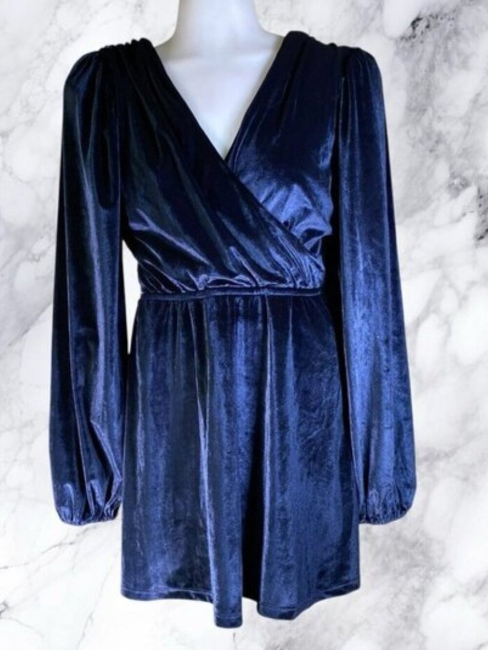 House of Harlow 1960 Blue Velvet Dress (L) - never worn